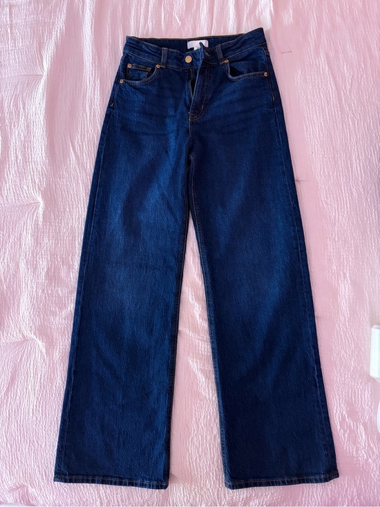 H&M Denim - H&M Dark Blue Wide Leg Jeans